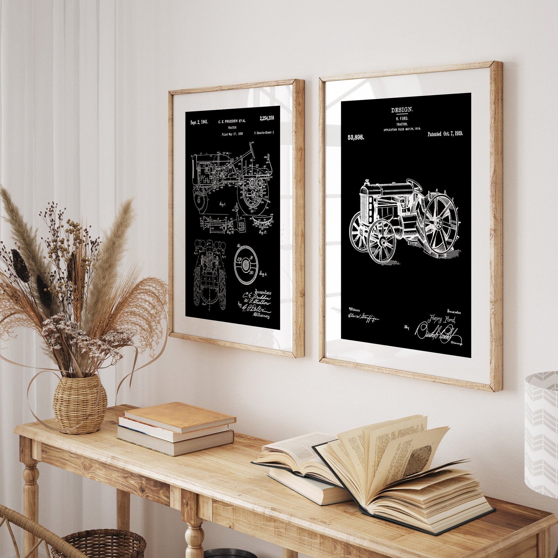 Tractor Set Of 2 Patent Prints - Magic Posters