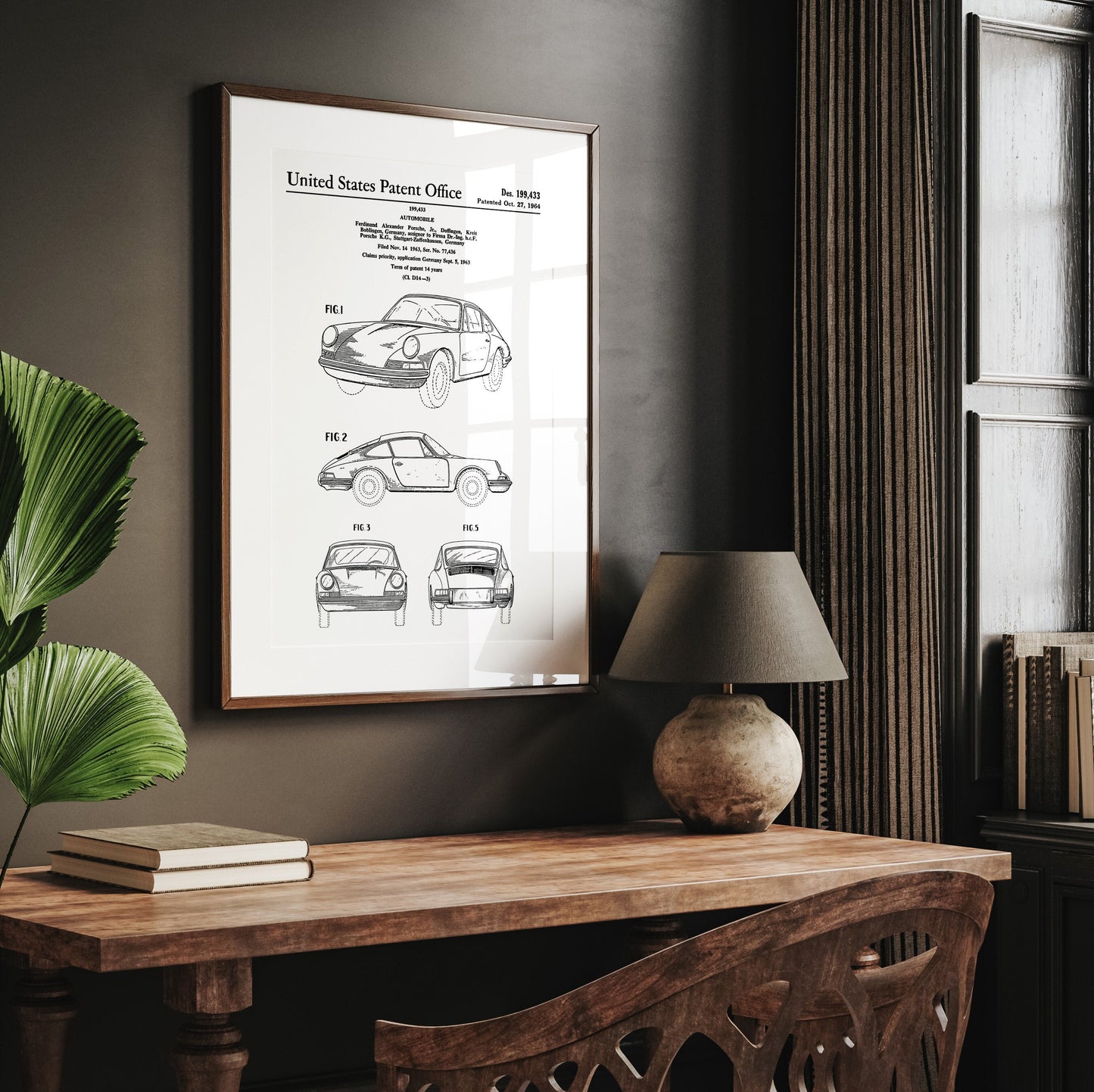 Porsche 911 Carrera 1964 Patent Print