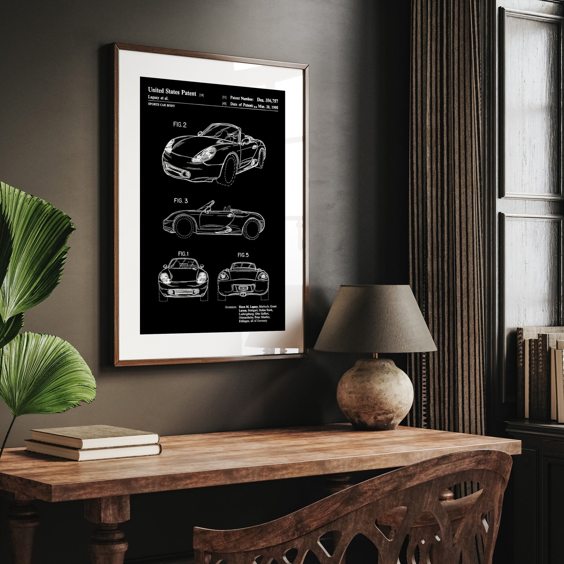 Porsche Boxster 1995 Patent Print - Magic Posters