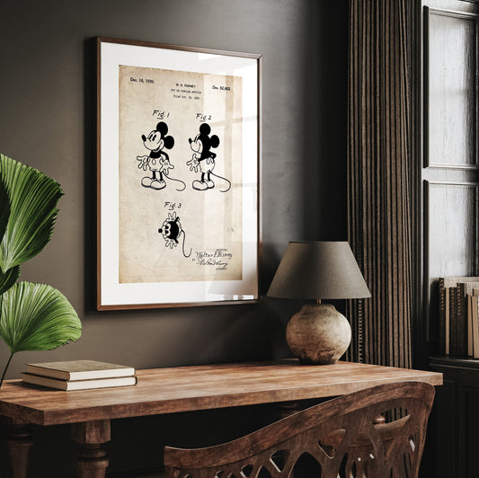 Mickey Mouse Patent Print