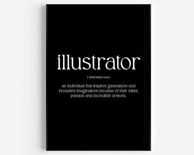 Illustrator Definition Print - Magic Posters