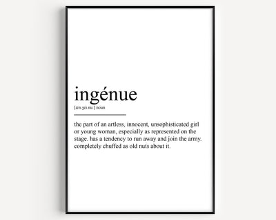 Ingénue Definition Print - Magic Posters