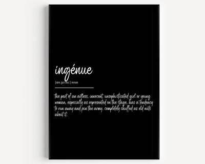 Ingénue Definition Print - Magic Posters