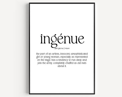 Ingénue Definition Print - Magic Posters