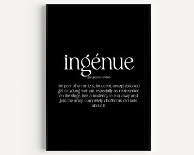 Ingénue Definition Print - Magic Posters