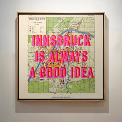 Innsbruck (Austria) Retro Pop Art Map Print - Magic Posters