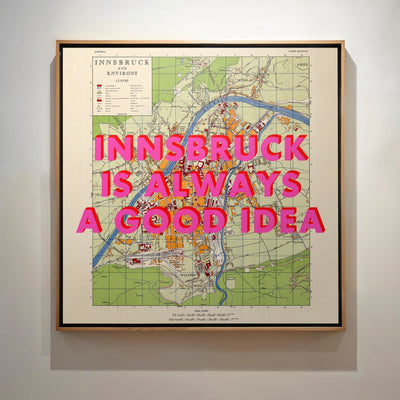 Innsbruck (Austria) Retro Pop Art Map Print - Magic Posters