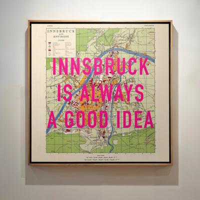 Innsbruck (Austria) Retro Pop Art Map Print - Magic Posters