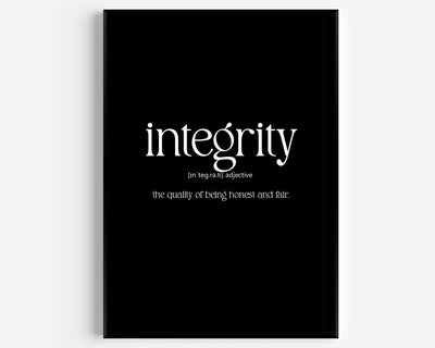 Integrity Definition Print - Magic Posters