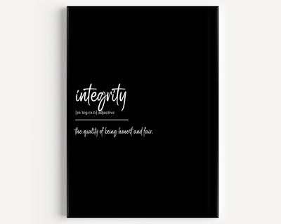 Integrity Definition Print - Magic Posters