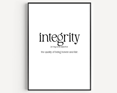 Integrity Definition Print - Magic Posters