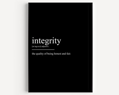 Integrity Definition Print - Magic Posters