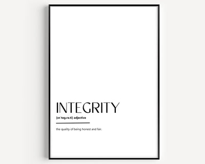 Integrity Definition Print - Magic Posters