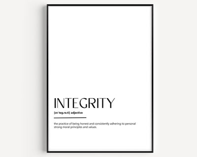 Integrity Definition Print - Version 2 - Magic Posters