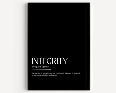 Integrity Definition Print - Version 2 - Magic Posters