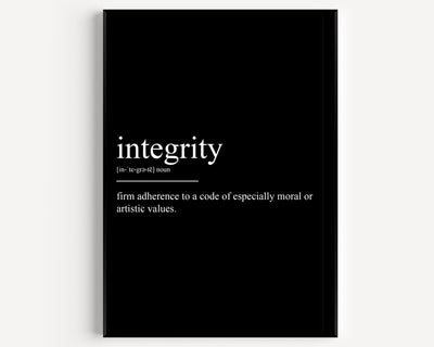 Integrity Definition Print - Version 4 - Magic Posters