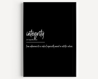 Integrity Definition Print - Version 4 - Magic Posters