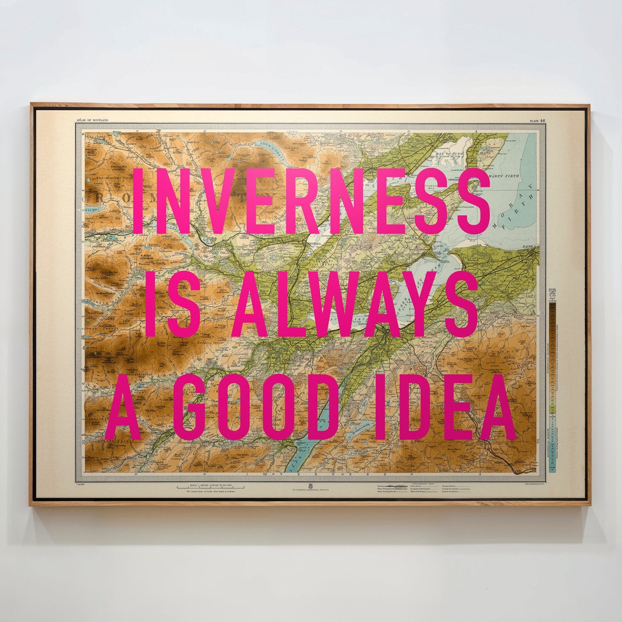 Inverness Retro Pop Art Map Print (Scotland) - Magic Posters