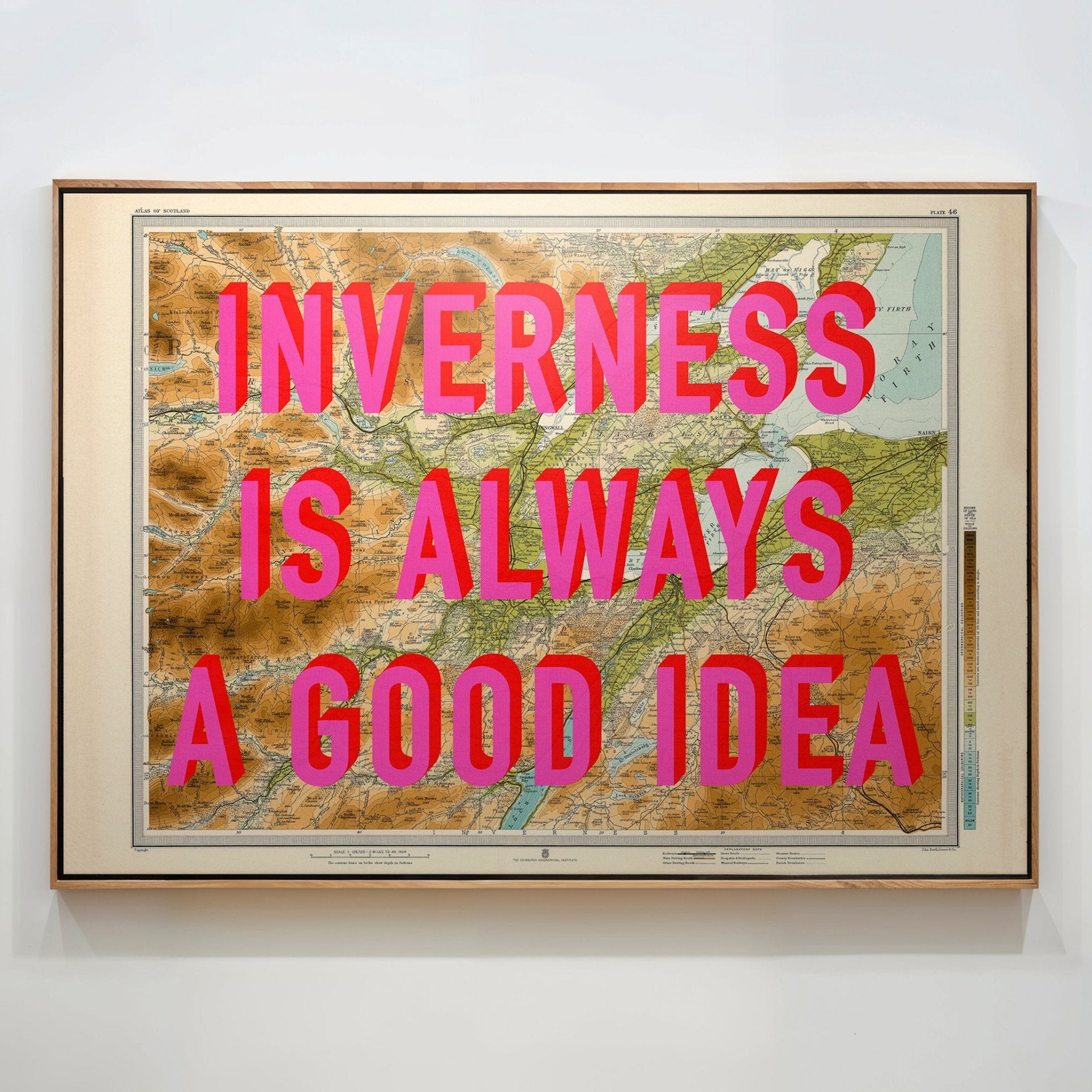 Inverness Retro Pop Art Map Print (Scotland) - Magic Posters