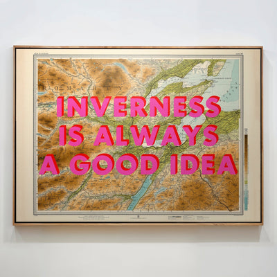 Inverness Retro Pop Art Map Print (Scotland) - Magic Posters