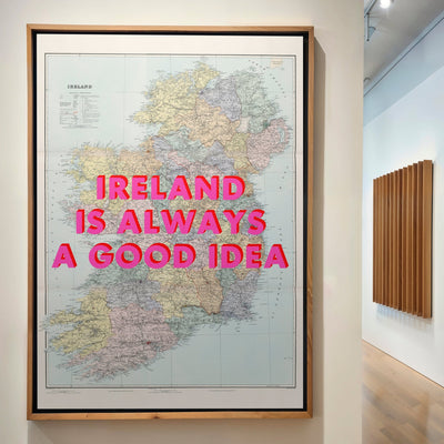 Ireland Retro Pop Art Map Print - Magic Posters