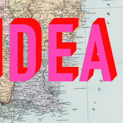 Ireland Retro Pop Art Map Print