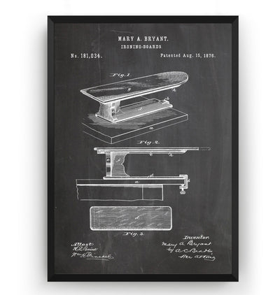 Ironing Board 1876 Patent Print - Magic Posters