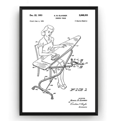Ironing Board 1953 Patent Print - Magic Posters