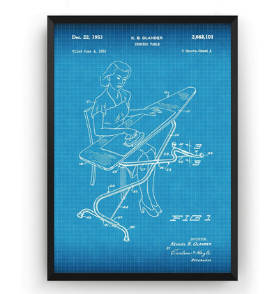 Ironing Board 1953 Patent Print - Magic Posters