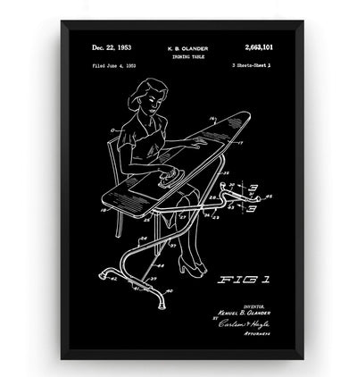 Ironing Board 1953 Patent Print - Magic Posters