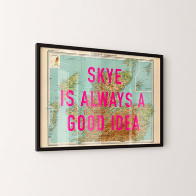 Isle Of Skye Retro Pop Art Map Print - Magic Posters