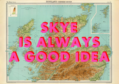 Isle Of Skye Retro Pop Art Map Print