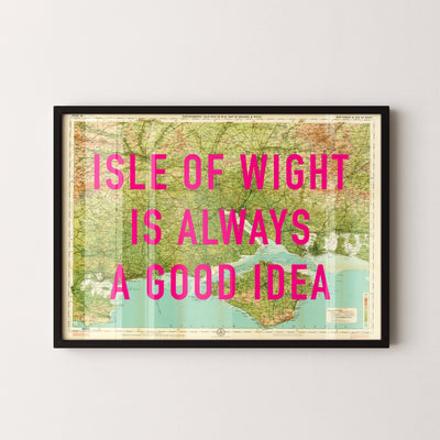 Isle Of Wight Retro Pop Art Map Print - Magic Posters