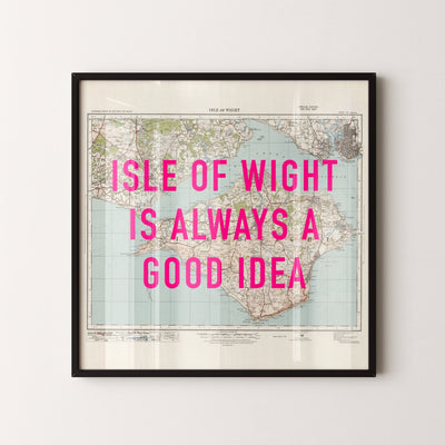 Isle Of Wight Retro Pop Art Map Print - Magic Posters