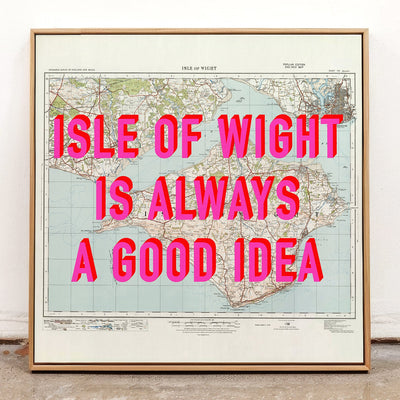Isle Of Wight Retro Pop Art Map Print - Magic Posters