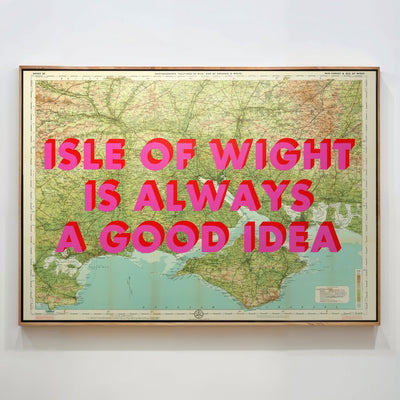 Isle Of Wight Retro Pop Art Map Print - Magic Posters