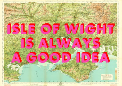 Isle Of Wight Retro Pop Art Map Print