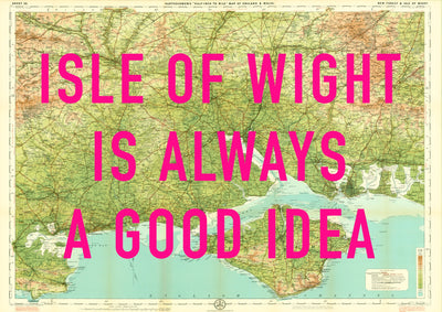 Isle Of Wight Retro Pop Art Map Print