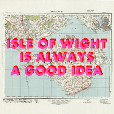 Isle Of Wight Retro Pop Art Map Print