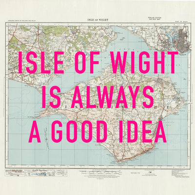 Isle Of Wight Retro Pop Art Map Print