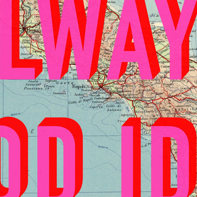 Italy Retro Pop Art Map Print