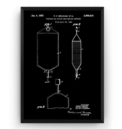 I.V. Bag 1955 Patent Print - Magic Posters
