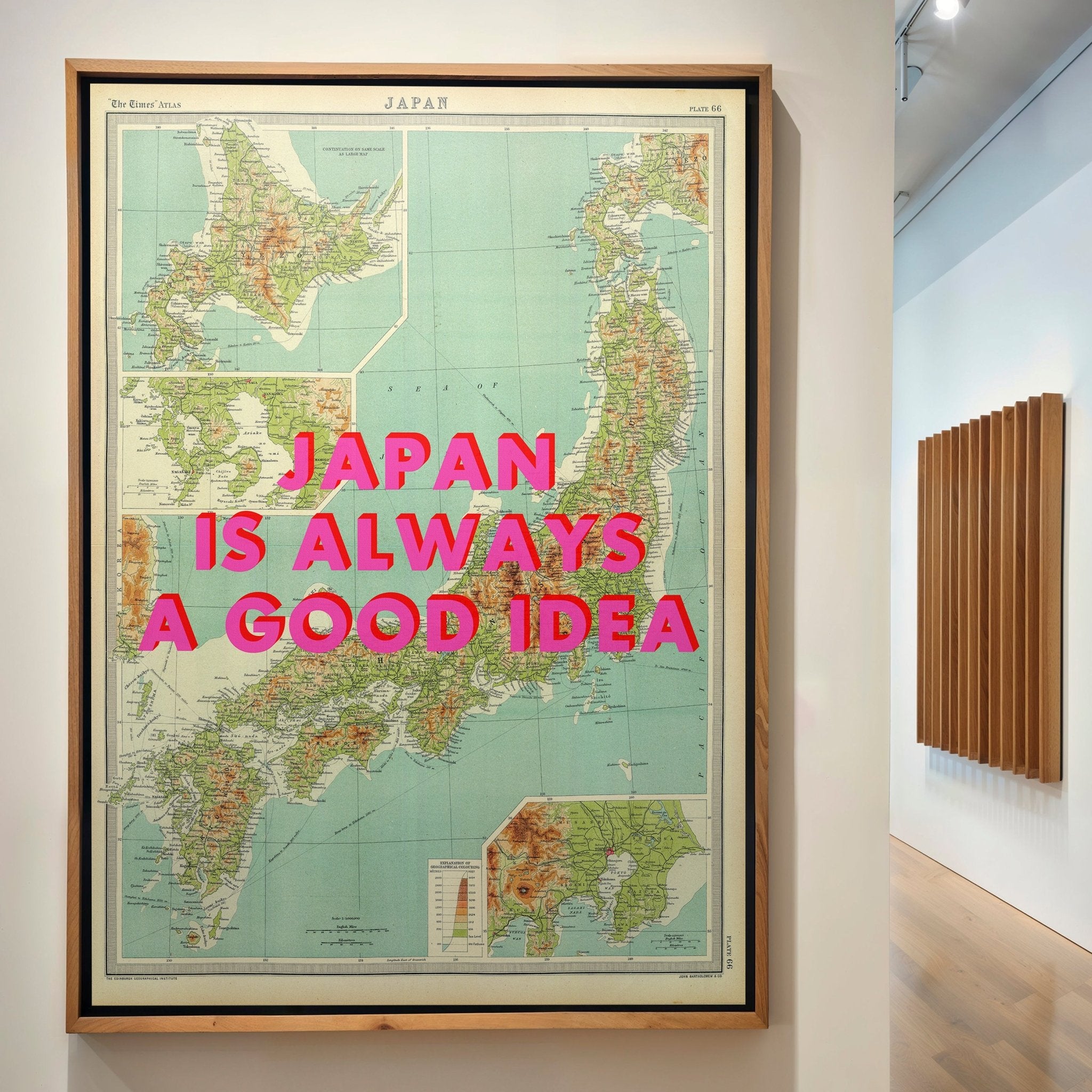 Japan Retro Pop Art Map Print - Magic Posters