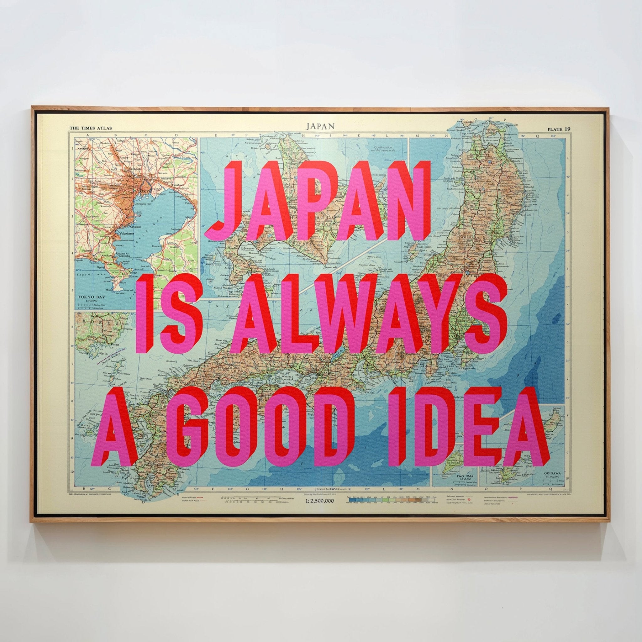 Japan Retro Pop Art Map Print - Magic Posters