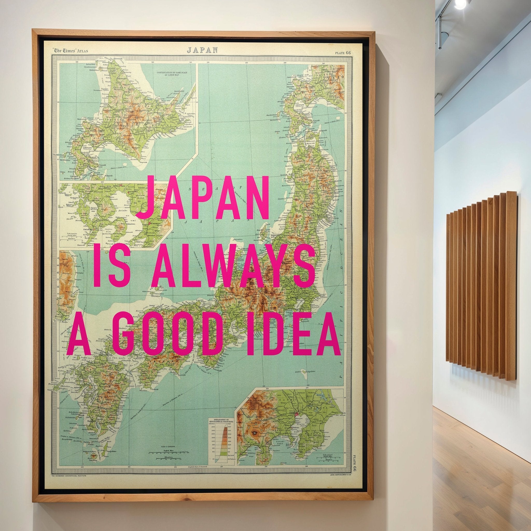 Japan Retro Pop Art Map Print - Magic Posters