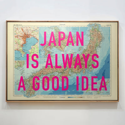 Japan Retro Pop Art Map Print - Magic Posters