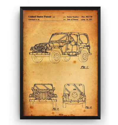 Jeep 4x4 Patent Print - Magic Posters