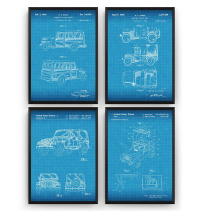 Jeep 4x4 Set Of 4 Patent Prints - Magic Posters