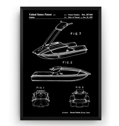 Jet Ski 1987 Patent Print - Magic Posters