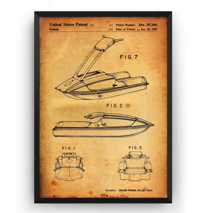 Jet Ski 1987 Patent Print - Magic Posters